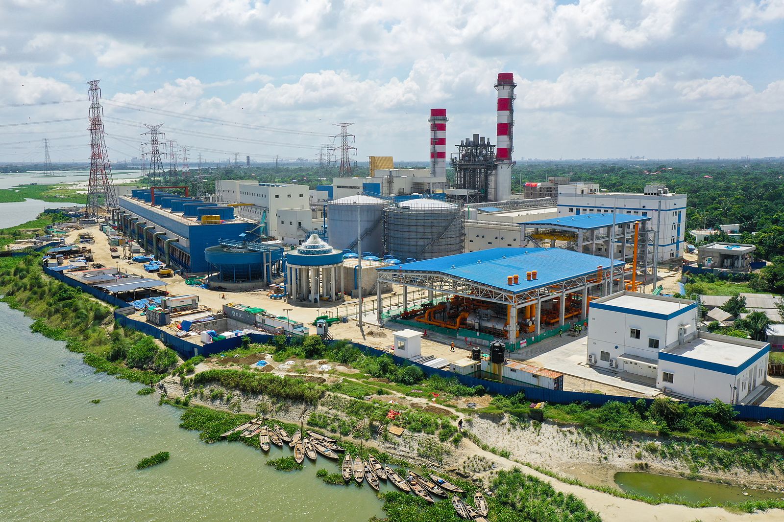 Aerial view of the Unique Meghnaghat combined cycle power plant